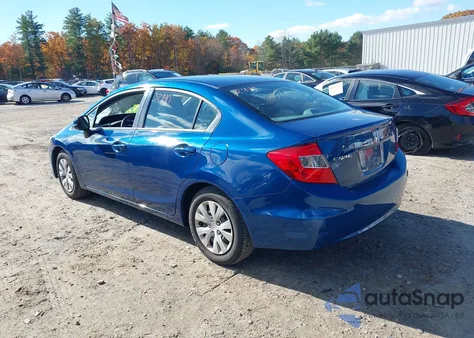 2012 Honda Civic Lx z USA, uszkodzony, nr VIN 19XFB2F51CE368444